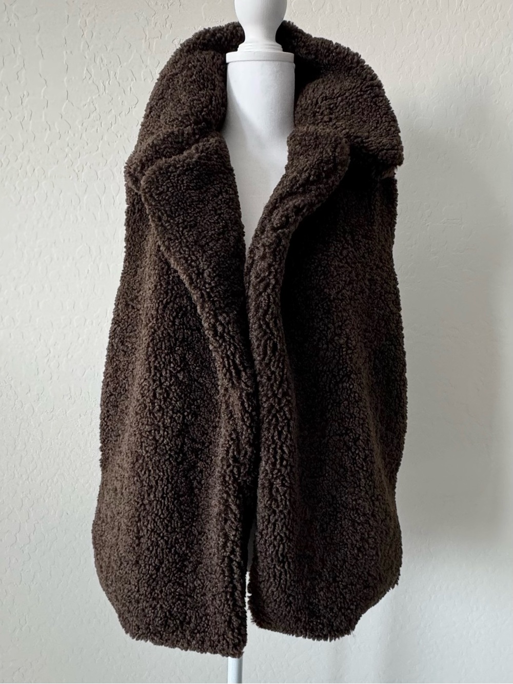 Workshop Republic Clothing Faux Fur Brown Vest